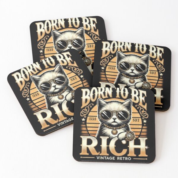 Item preview, Born To Be Rich Kitten Entrepreneur Business Cat designed and sold by JediKittenWars.