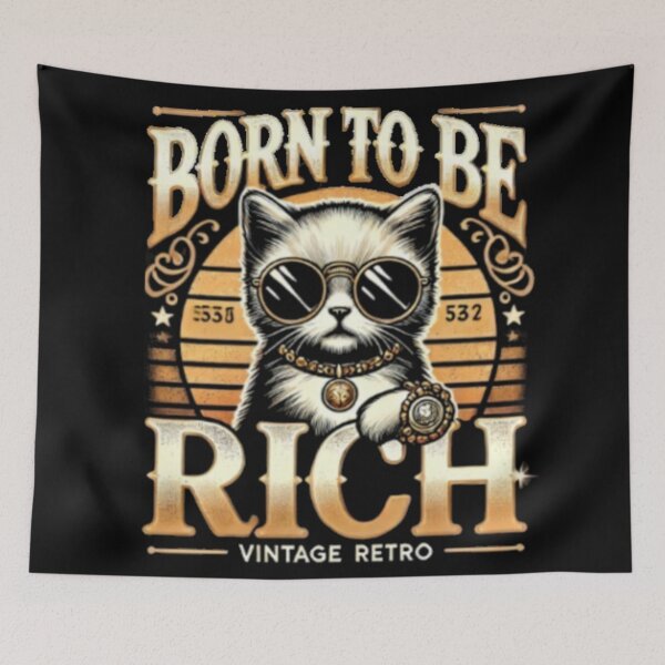 Item preview, Born To Be Rich Kitten Entrepreneur Business Cat designed and sold by JediKittenWars.