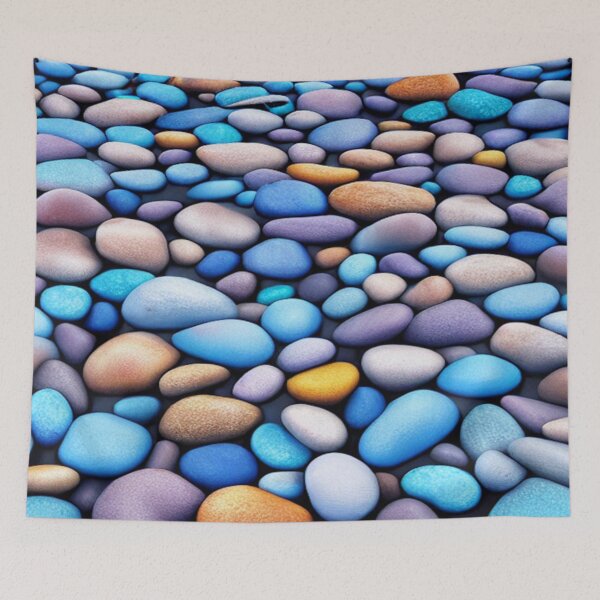 Item preview, Pastel Ocean Blue Pebbles Design designed and sold by LMStudioDesigns.