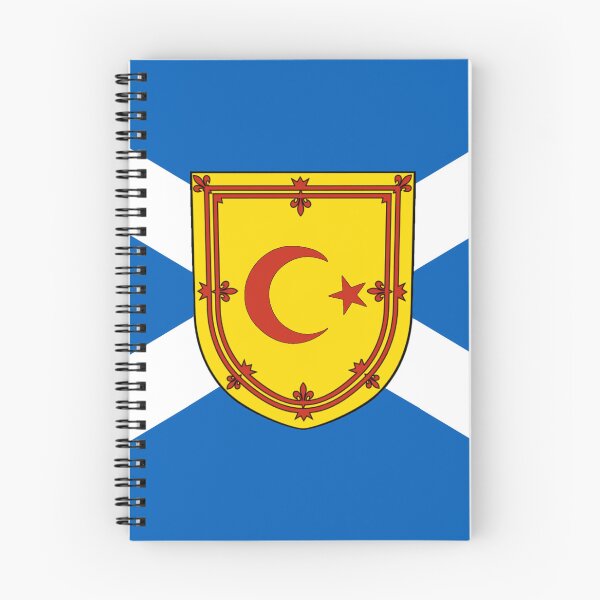 Item preview, Scottish Saltire Flag with Crescent Moon & Star Shield (Bratach shalainn na h-Alba le gealach corran & sgiath reult) designed and sold by JonathanR1994.