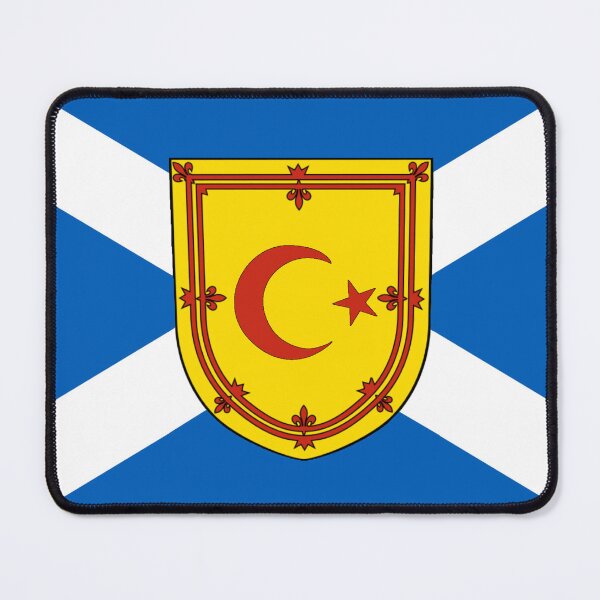 Item preview, Scottish Saltire Flag with Crescent Moon & Star Shield (Bratach shalainn na h-Alba le gealach corran & sgiath reult) designed and sold by JonathanR1994.