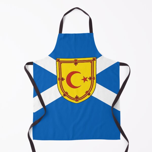 Item preview, Scottish Saltire Flag with Crescent Moon & Star Shield (Bratach shalainn na h-Alba le gealach corran & sgiath reult) designed and sold by JonathanR1994.