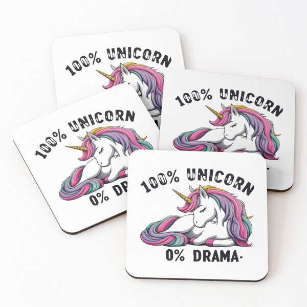 Item preview, Funny Unicorn Quote :100% unicorn 0% drama  designed and sold by venavar.
