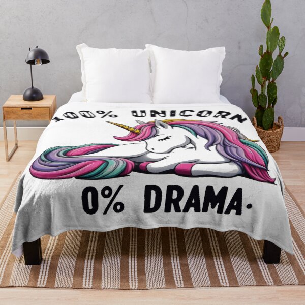 Item preview, Funny Unicorn Quote :100% unicorn 0% drama  designed and sold by venavar.