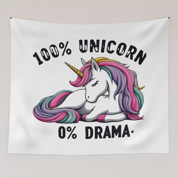 Item preview, Funny Unicorn Quote :100% unicorn 0% drama  designed and sold by venavar.