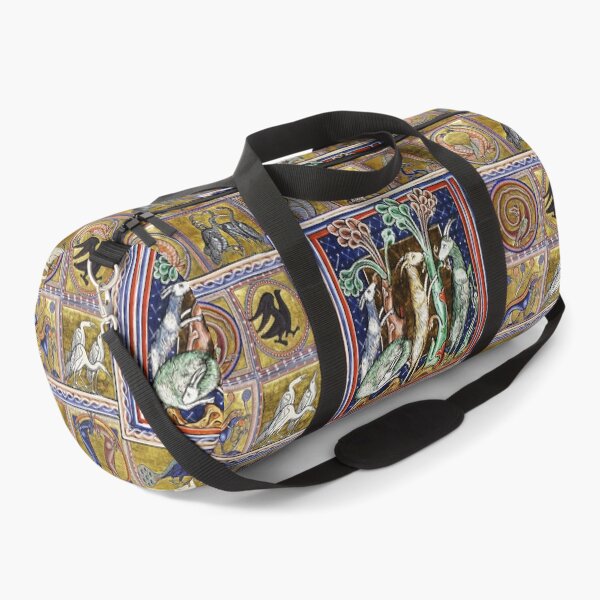 Item preview, MEDIEVAL BESTIARY,WILD GOATS, FANTASTIC ANIMALS IN GOLD RED BLUE COLORS designed and sold by BulganLumini.