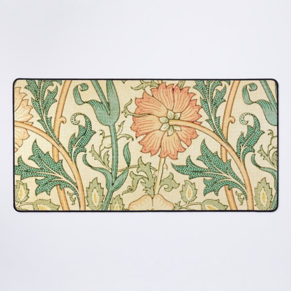 Pink and Rose Print by William Morris | P373 Desk Mat