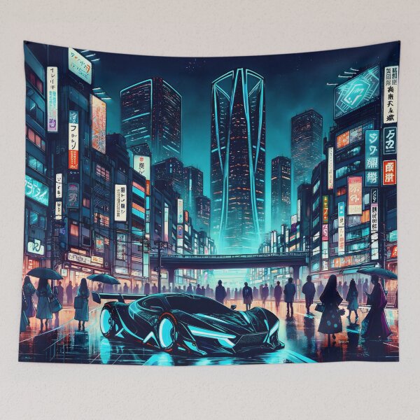 Item preview, Futuristic Tokyo with Futuristic Car designed and sold by h00ch2003.