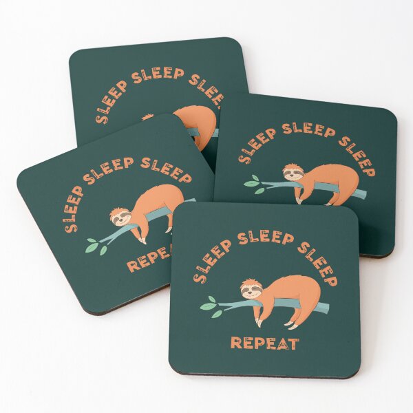 Item preview, Funny & Cute SLEEP SLEEP SLEEP REPEAT Lazy Sleeping Sloth Humor, Chilling Sloth, Laziness vibe humour, Lazy Sloth Lover Quote designed and sold by zenturtlemerch.