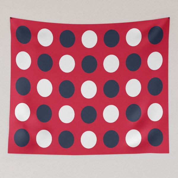 Item preview, NAVY BLUE, WHITE and RED Symmetrical POLKA DOTS  designed and sold by RachelMacht.