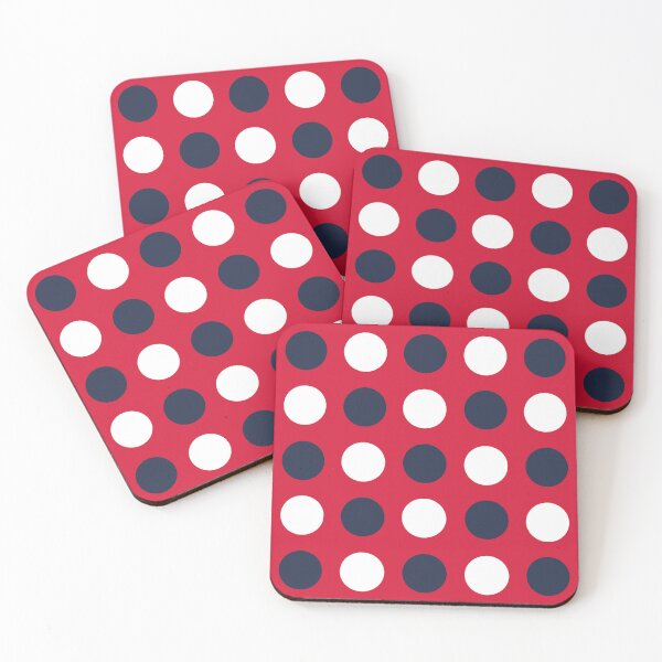 Item preview, NAVY BLUE, WHITE and RED Symmetrical POLKA DOTS  designed and sold by RachelMacht.