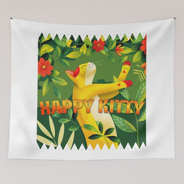 Item preview, Sticker T-shirt Design: Happy Kitty designed and sold by ForeverPrintsOK.