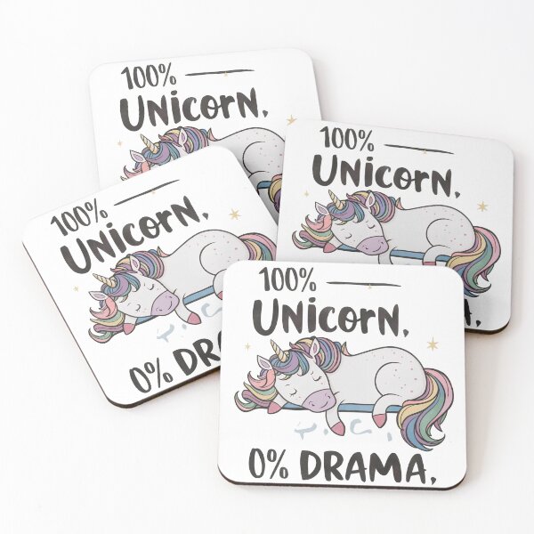 Item preview, Funny Unicorn Quote :100% unicorn 0% drama designed and sold by venavar.