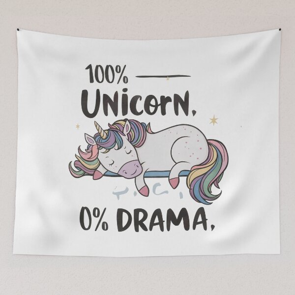 Item preview, Funny Unicorn Quote :100% unicorn 0% drama designed and sold by venavar.