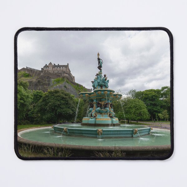 Item preview, The fountain and the castle of Edimburgh designed and sold by pietrofoto.