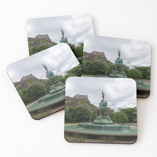 Item preview, The fountain and the castle of Edimburgh designed and sold by pietrofoto.