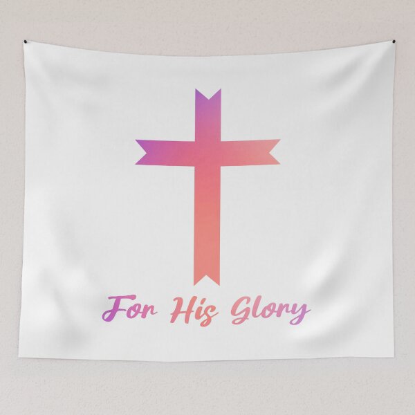 Item preview, For His Glory! Orange And Purple Small Bible Verse designed and sold by PMCreative.