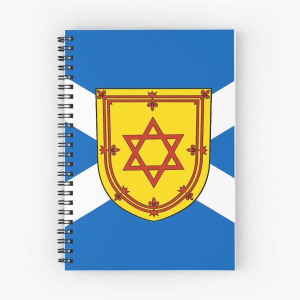Item preview, Scottish Saltire Flag with Star of David Shield (bratach shalainn na h-Alba le rionnag de sgiath Dhaibhidh) designed and sold by JonathanR1994.