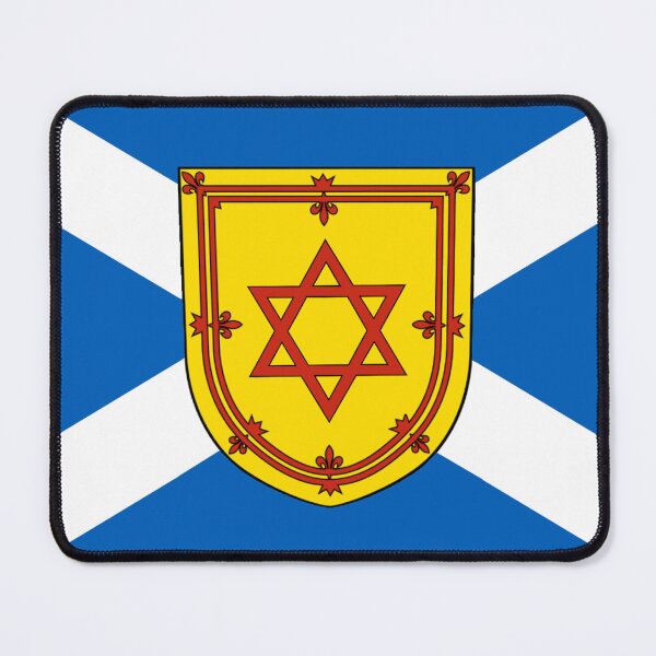 Item preview, Scottish Saltire Flag with Star of David Shield (bratach shalainn na h-Alba le rionnag de sgiath Dhaibhidh) designed and sold by JonathanR1994.