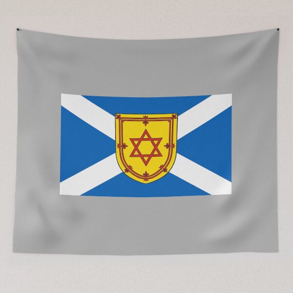 Item preview, Scottish Saltire Flag with Star of David Shield (bratach shalainn na h-Alba le rionnag de sgiath Dhaibhidh) designed and sold by JonathanR1994.
