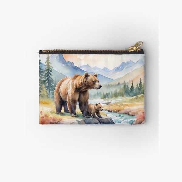 Item preview, Bear with its cub in a river designed and sold by CreativPurpose.