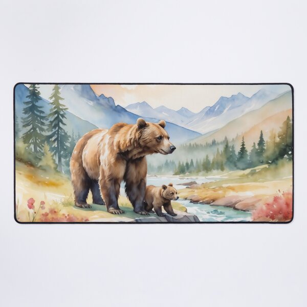 Item preview, Bear with its cub in a river designed and sold by CreativPurpose.