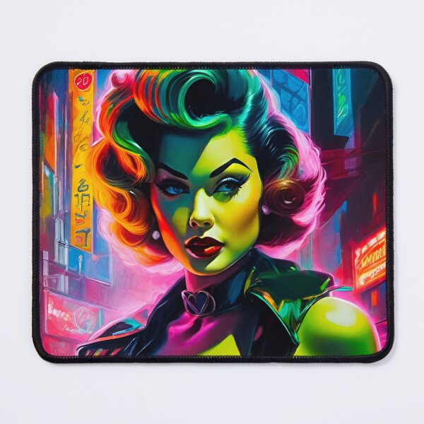 Item preview, Neon green Pinup Girl  designed and sold by MatrixTattoo.