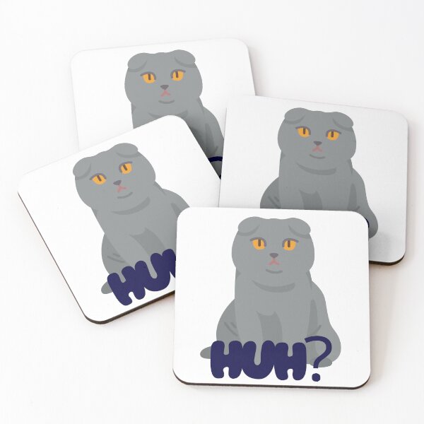 Item preview, cat huh? (white text and black text available too) designed and sold by Spirit and Style.