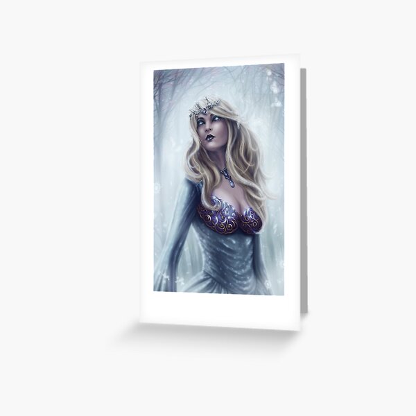 Winter Queen - Fantasy Winter Goddess Greeting Card