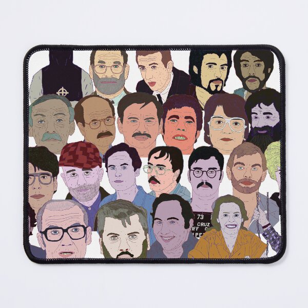 Item preview, true crime serial killers mugshots collage blank  designed and sold by elkingtit.