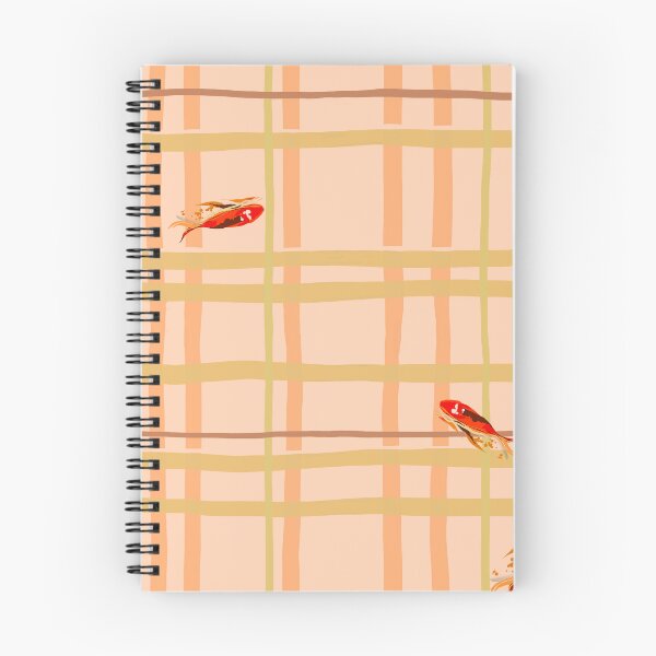 Item preview, Little fish swimming around on checkered background designed and sold by Lilly-Rune.