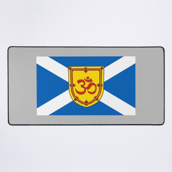 Item preview, Scottish Saltire Flag with Hinduism Symbol Shield (Bratach Saltire na h-Alba le Sgiath Syinduism) designed and sold by JonathanR1994.