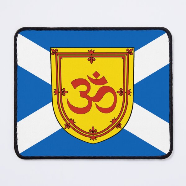 Item preview, Scottish Saltire Flag with Hinduism Symbol Shield (Bratach Saltire na h-Alba le Sgiath Syinduism) designed and sold by JonathanR1994.