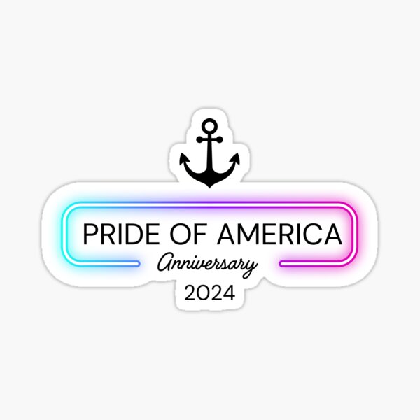 Neon Pride of America Anniversary 2024 Sticker