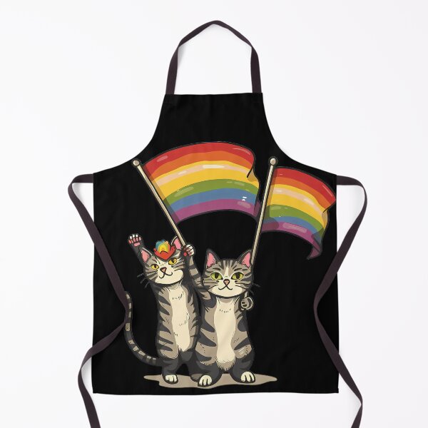Item preview, “Feline Proud – Rainbow Cat Duo” designed and sold by Art-Vortex-fr.