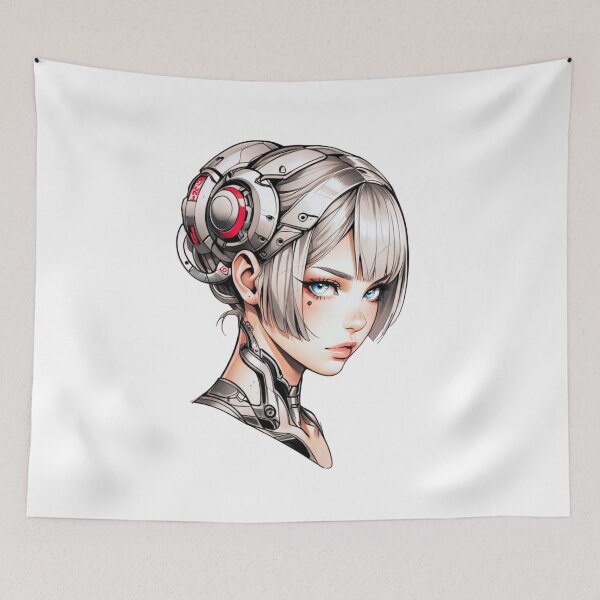 Item preview, Cyborg Girl designed and sold by ArtCraftLab.