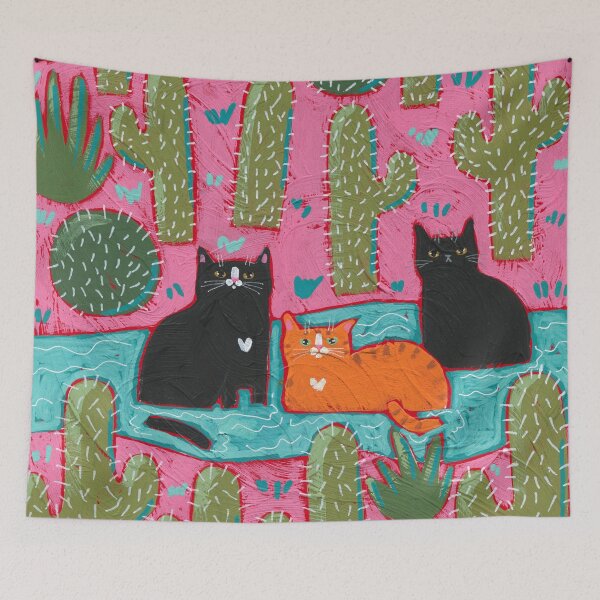 Item preview, Cats Cooling Off In The Desert 2 designed and sold by KilkennyCat Art.