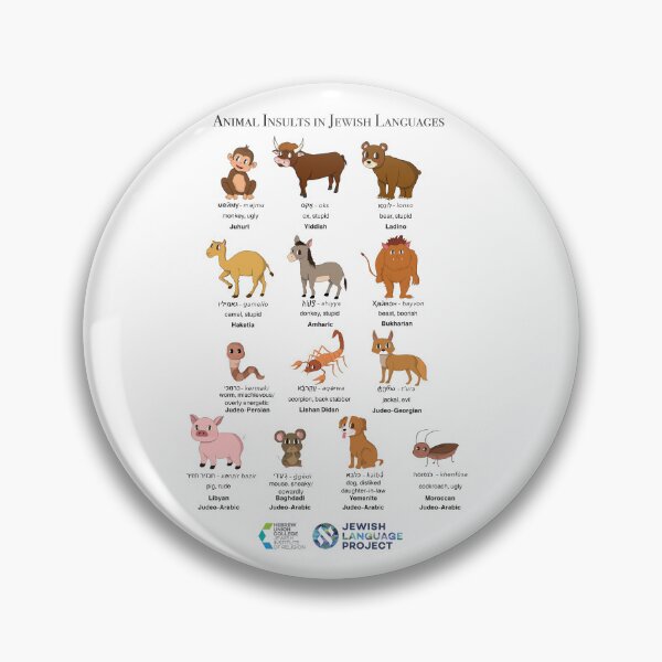 Item preview, Animal Insults in Jewish Languages designed and sold by Jewish Language Project.
