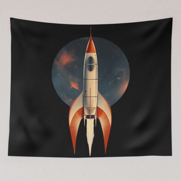Item preview, Stellar Ascent: Minimalist Rocket Ship designed and sold by AI-Only Creations.