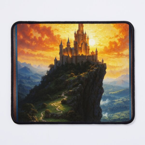 Item preview, The Castle On Claymtron Mountain AI Enchanting Concept Art by Xzendor7 designed and sold by Xzendor7 Digital Art Creations.