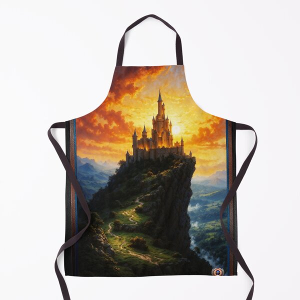 Item preview, The Castle On Claymtron Mountain AI Enchanting Concept Art by Xzendor7 designed and sold by Xzendor7 Digital Art Creations.