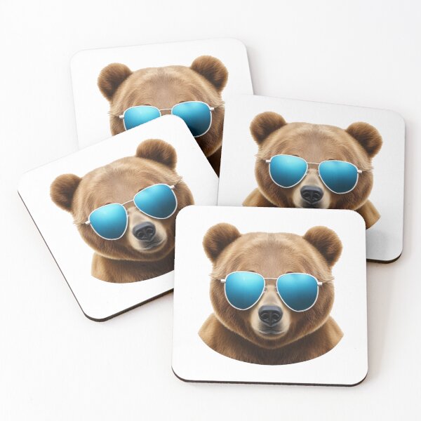 Item preview, bear wearing sunglasses: cool bear,cute bear designed and sold by Wildora Studio.