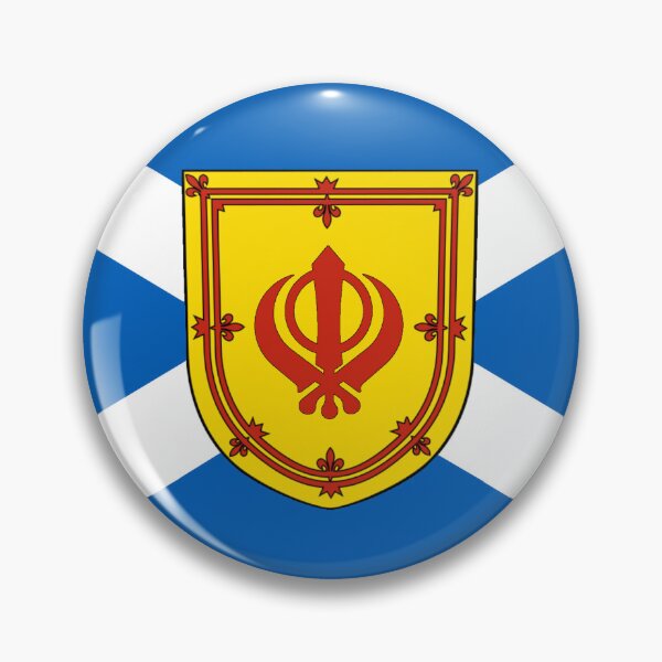 Item preview, Scottish Saltire Flag with Sikhism Symbol Shield (Bratach Saltire na h-Alba le Sgiath Semol SiKhism) designed and sold by JonathanR1994.