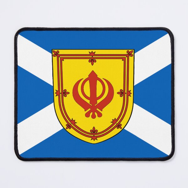 Item preview, Scottish Saltire Flag with Sikhism Symbol Shield (Bratach Saltire na h-Alba le Sgiath Semol SiKhism) designed and sold by JonathanR1994.