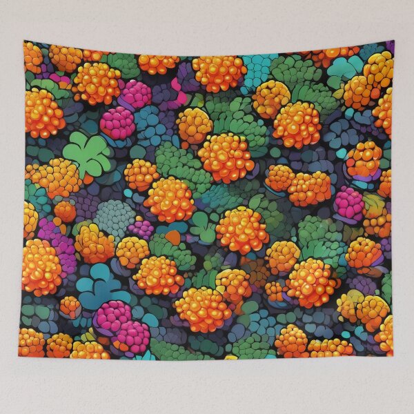 Item preview, Nordic Cloudberry Allover Pattern designed and sold by DreamCraze.