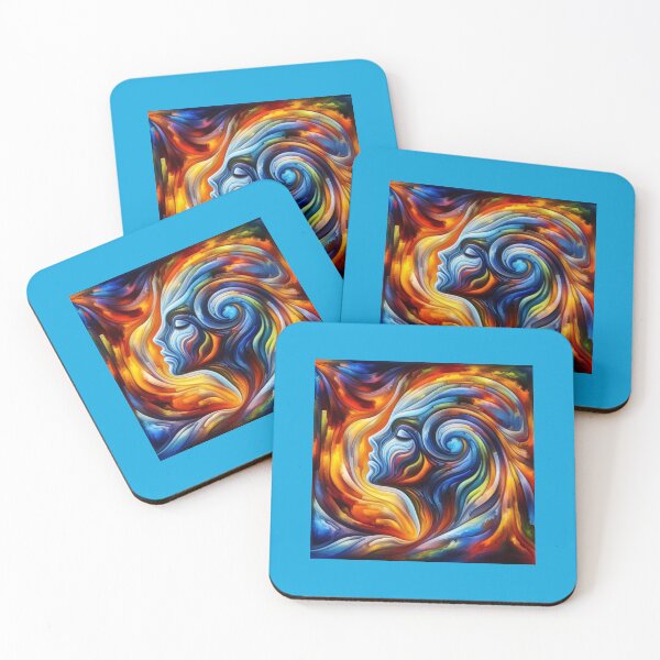 Item preview, The Enigmatic Woman in The Abstract Art Bis designed and sold by redask2me.