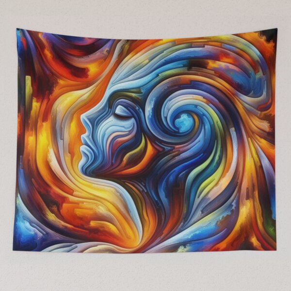 Item preview, The Enigmatic Woman in The Abstract Art Bis designed and sold by redask2me.
