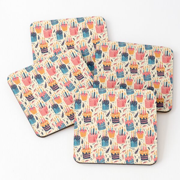 Item preview, Happy Birthday Cakes Pattern designed and sold by sheprint.