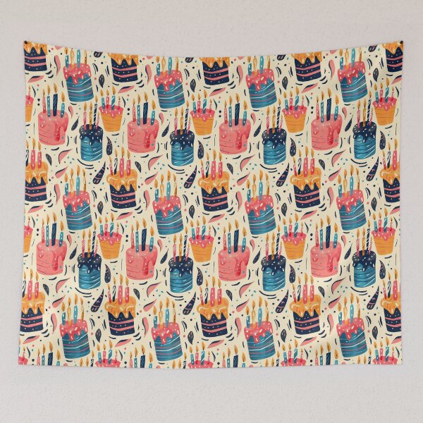 Item preview, Happy Birthday Cakes Pattern designed and sold by sheprint.