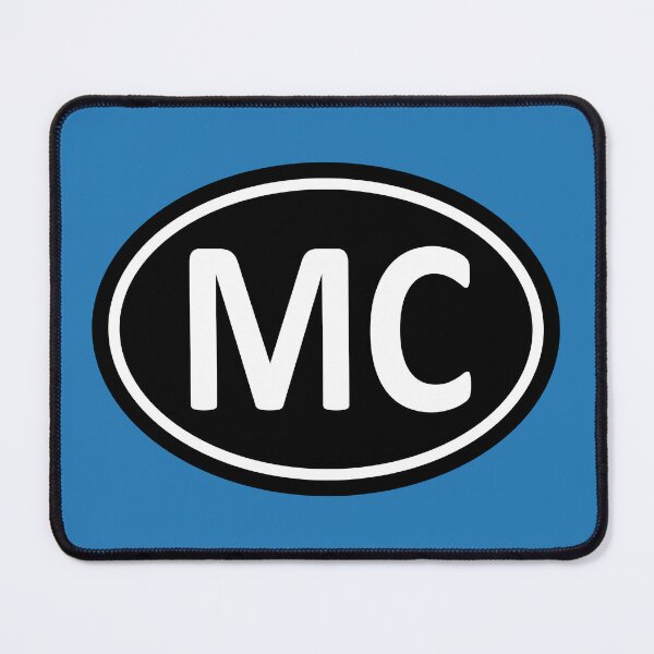 Item preview, MC Initials Monogram Oval White Letters designed and sold by Jeallan Designs.